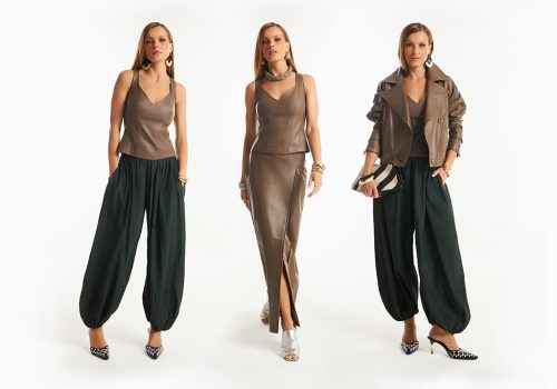 Três mulheres vestindo FIG Cool Leather